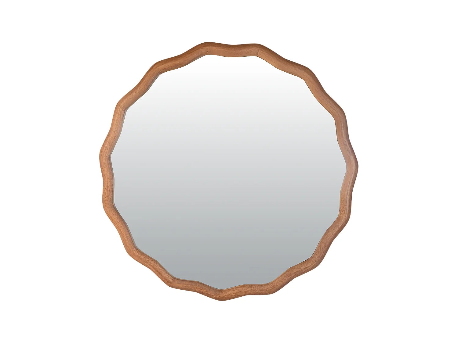 Miroir bois brun ondulé 60cm