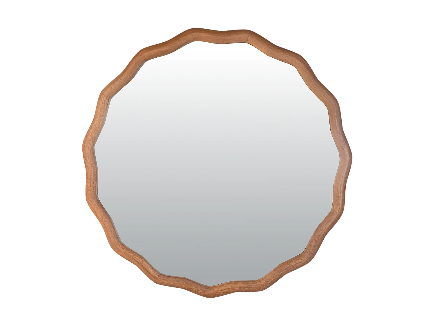 Miroir bois brun ondulé 60cm