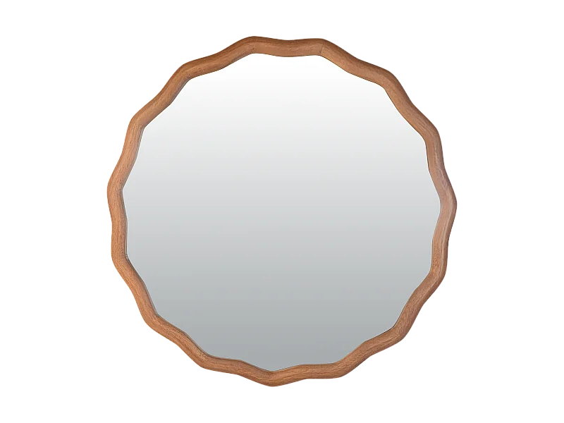 Miroir bois brun ondulé 60cm