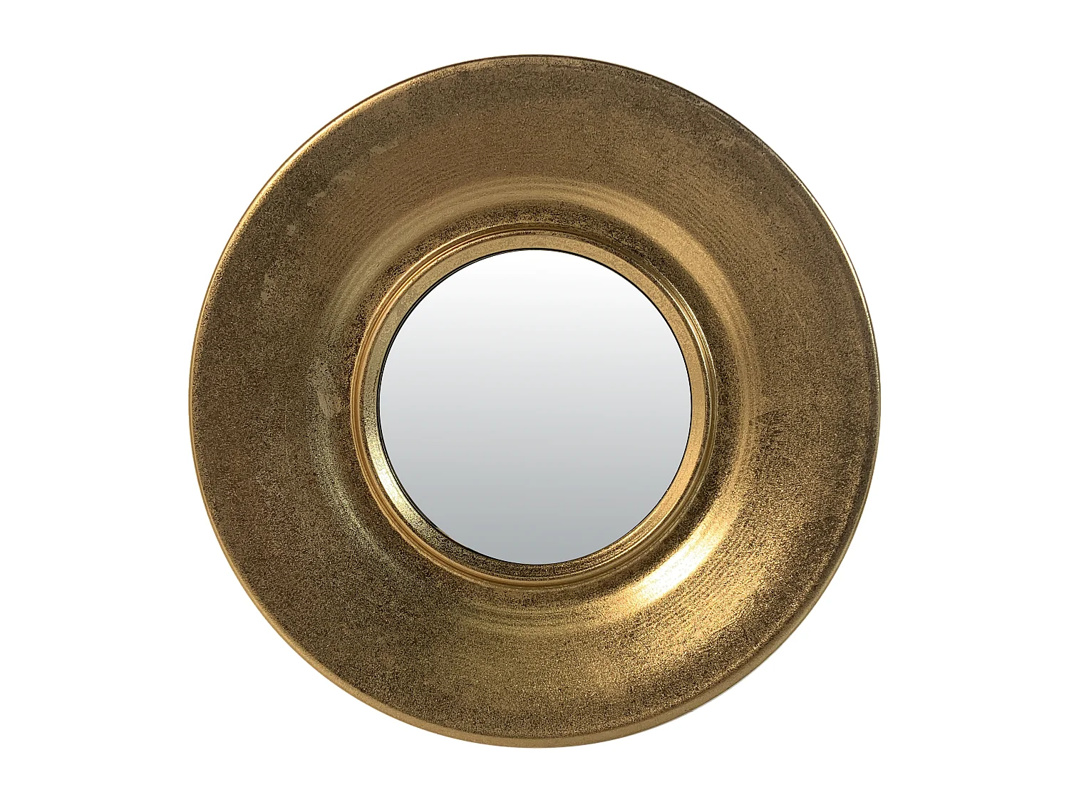 Lot de 3 miroirs métal doré ronds 30/26/24cm