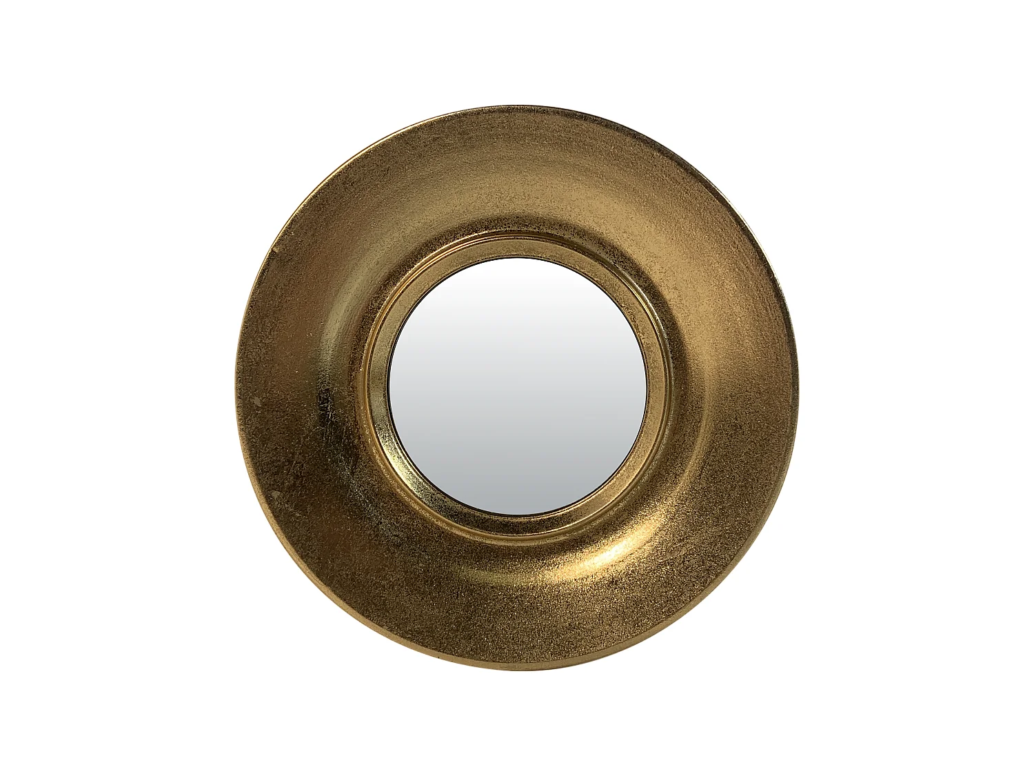 Lot de 3 miroirs métal doré ronds 30/26/24cm