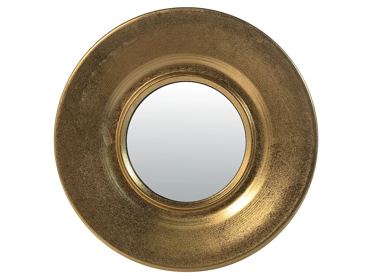Lot de 3 miroirs métal doré ronds 30/26/24cm