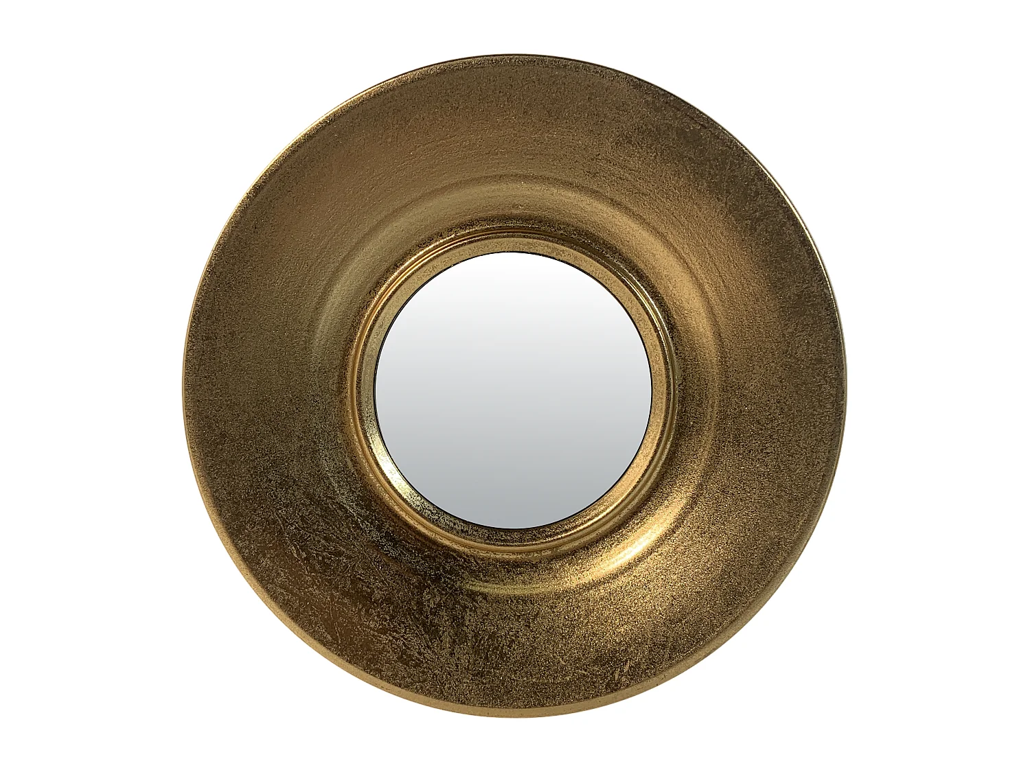 Lot de 3 miroirs métal doré ronds 30/26/24cm