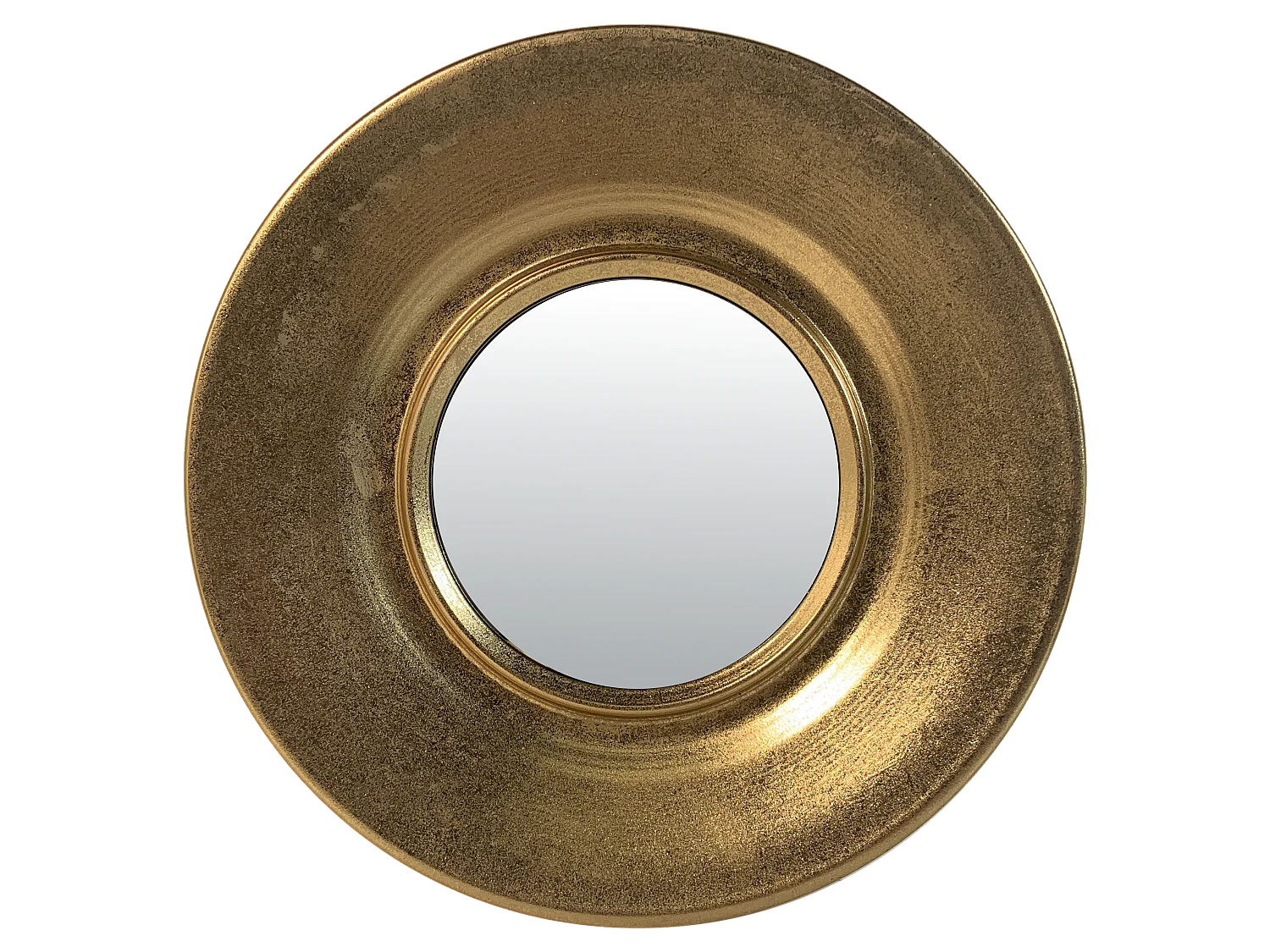 Lot de 3 miroirs métal doré ronds 30/26/24cm