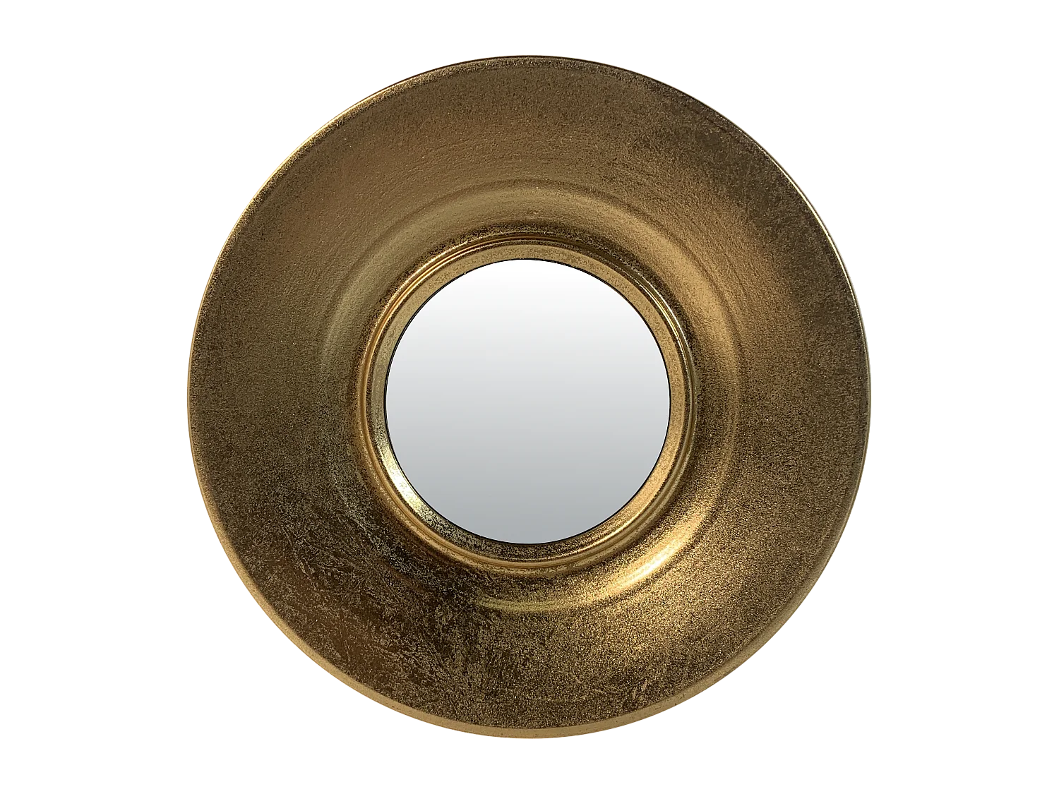 Lot de 3 miroirs métal doré ronds 30/26/24cm