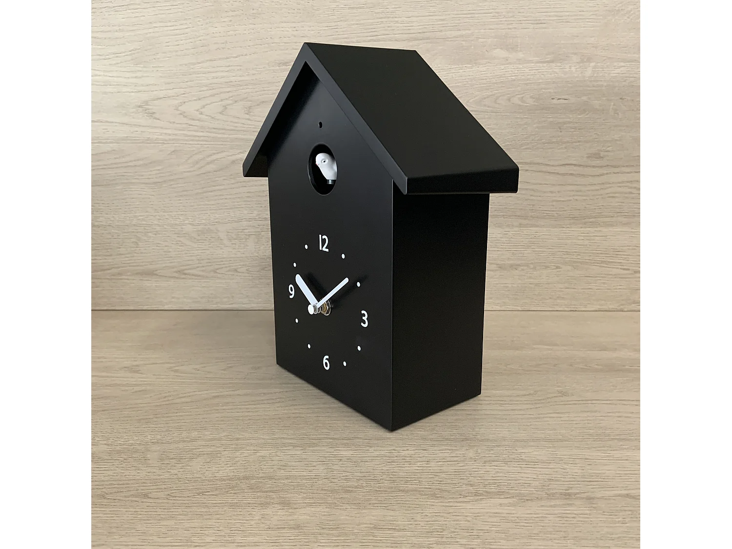 Horloge coucou noir et blanc 20x10x34.5cm