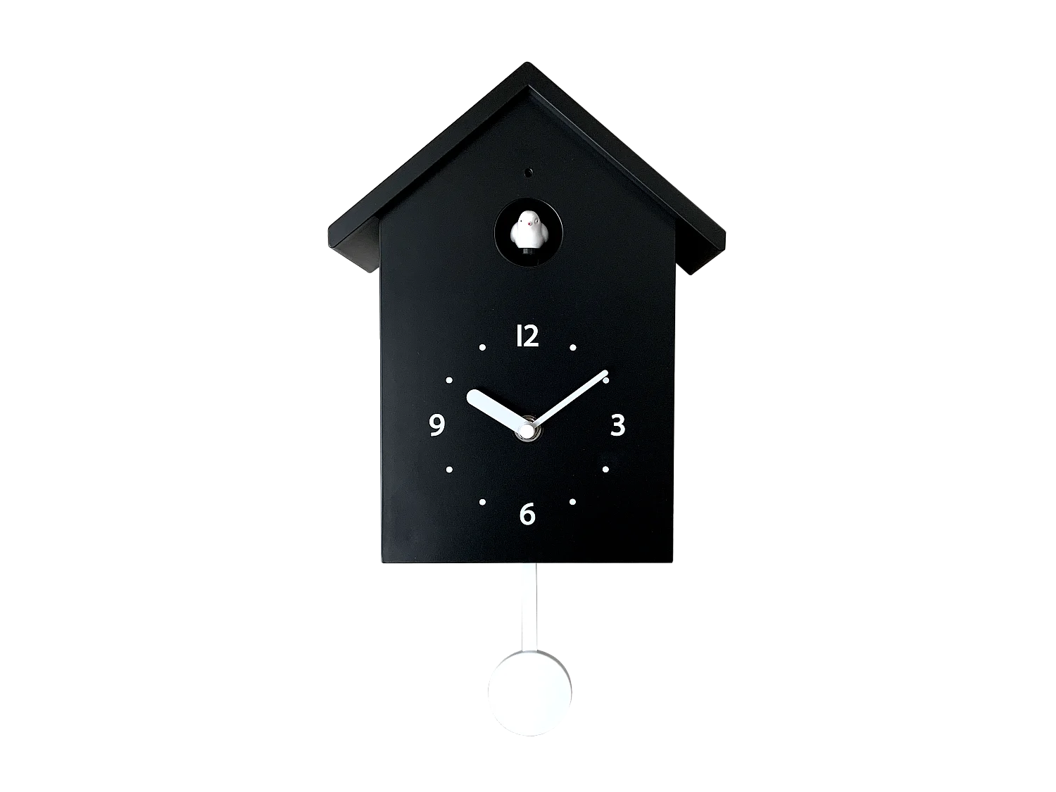 Horloge coucou noir et blanc 20x10x34.5cm