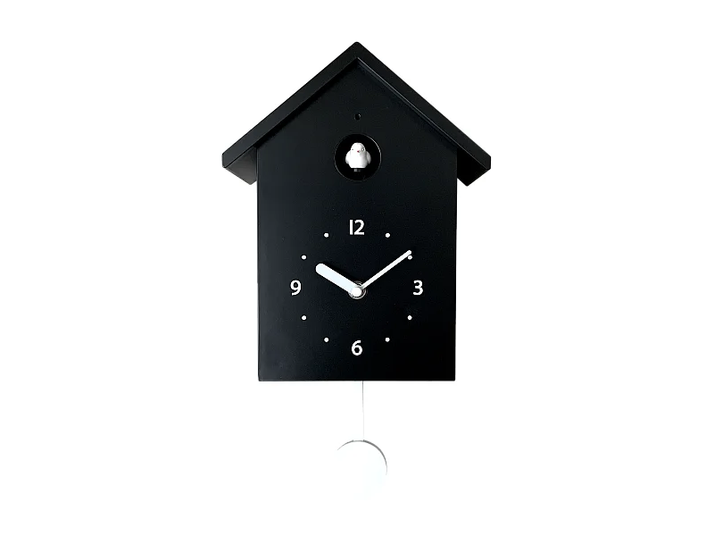 Horloge coucou noir et blanc 20x10x34.5cm