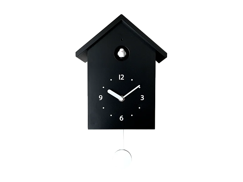 Horloge coucou noir et blanc 20x10x34.5cm