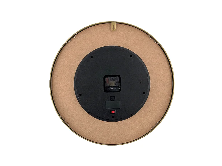 Horloge métal noir doré rivets 48cm