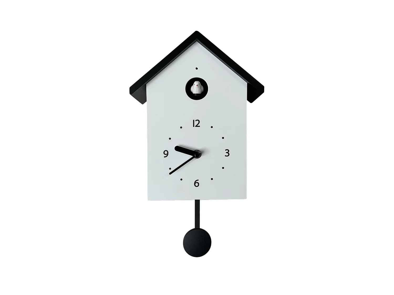 Horloge coucou blanc et noir 20x10x34.5cm