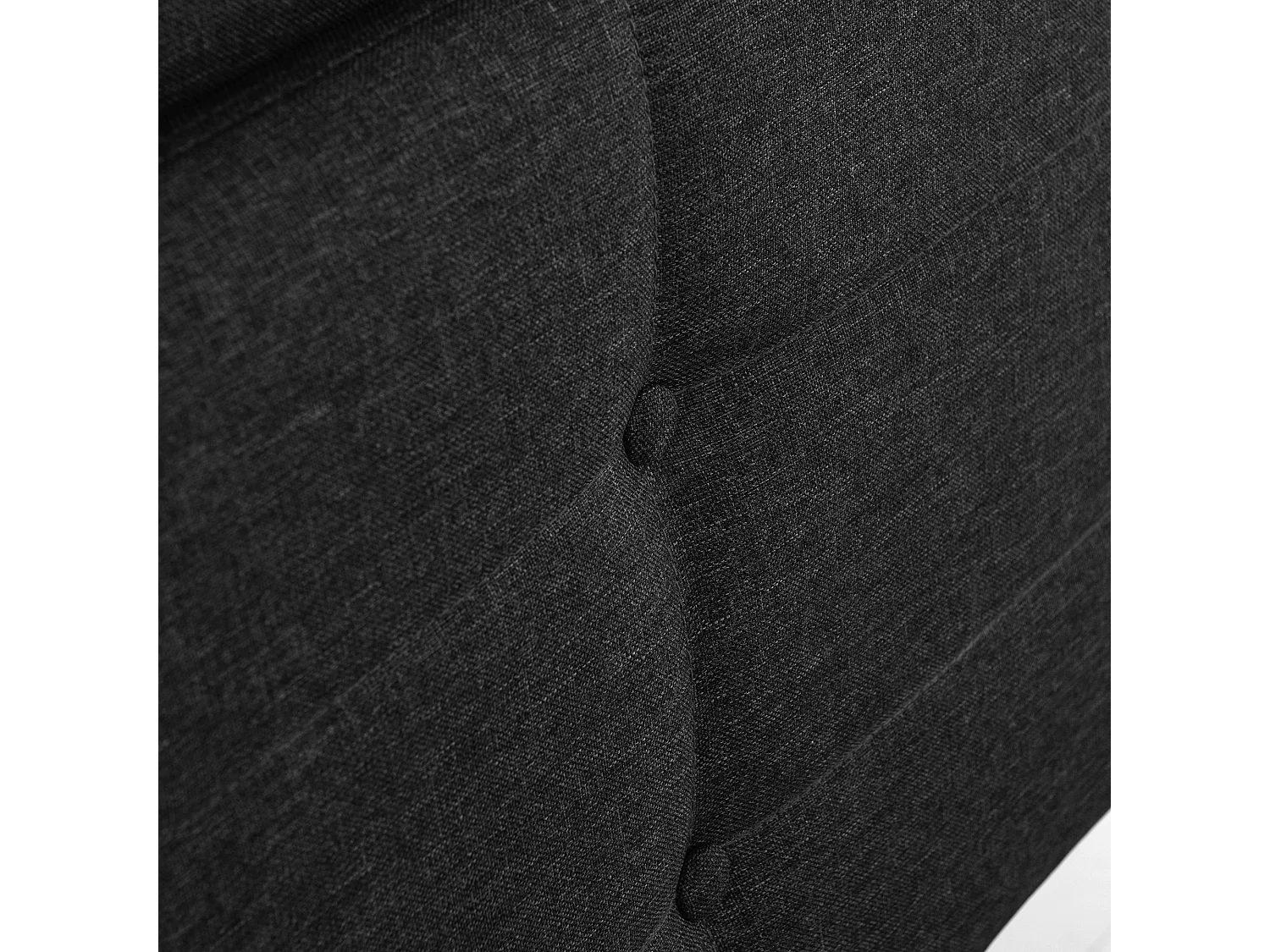 Lit adulte 140x200 cm - Lit double avec 4 tiroirs et tête de lit réglable - éclairage LED - lin noir