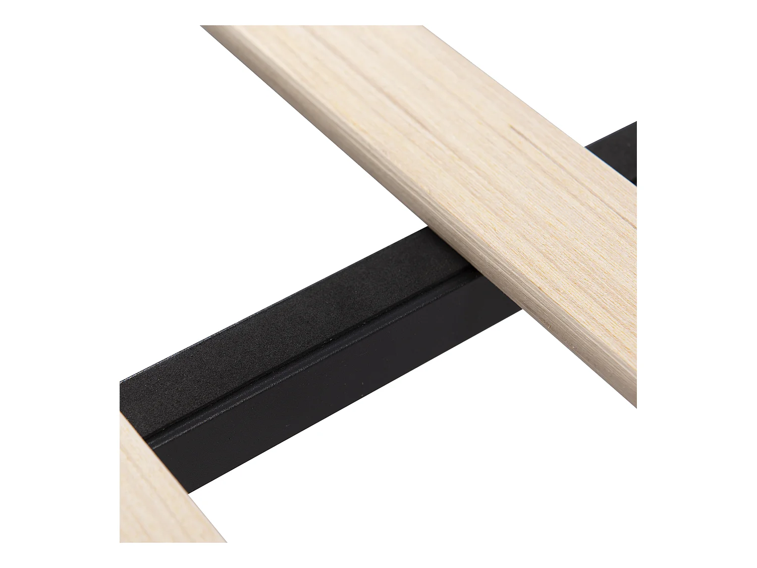 Lit enfant 90x200 cm - Lit ado avec 2 tiroirs et tête de lit réglable - éclairage LED - lin noir