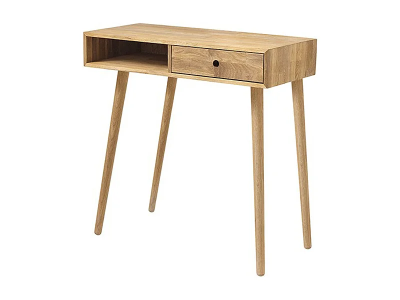 Console / Table d'entrée en chêne massif huilé - L.80 x H.80 x P.35 cm