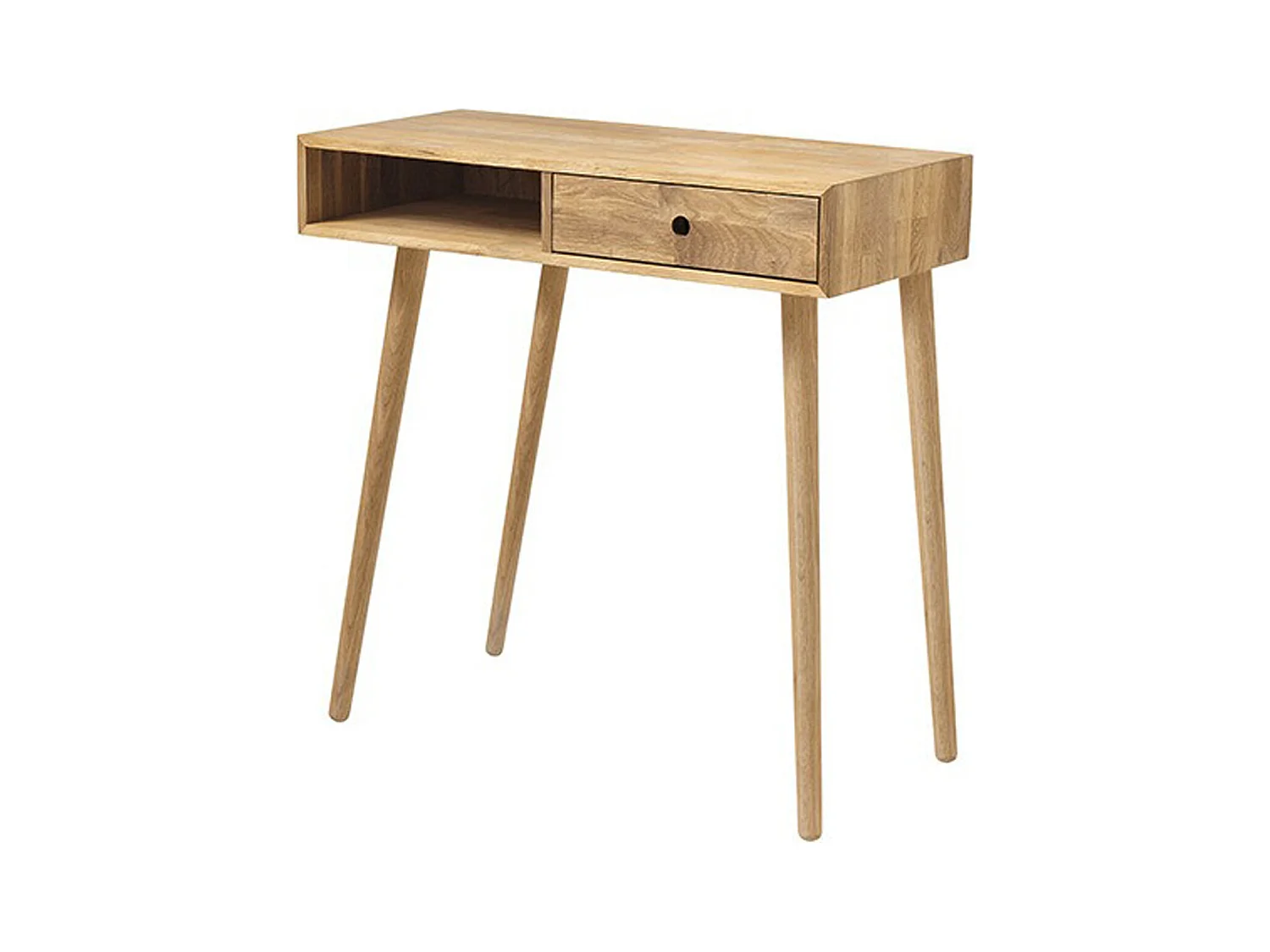 Console / Table d'entrée en chêne massif huilé - L.80 x H.80 x P.35 cm