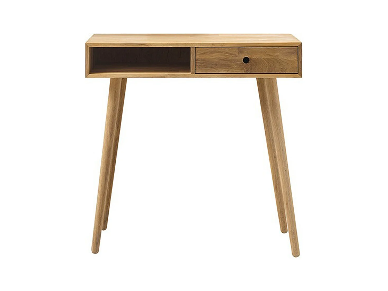 Console / Table d'entrée en chêne massif huilé - L.80 x H.80 x P.35 cm