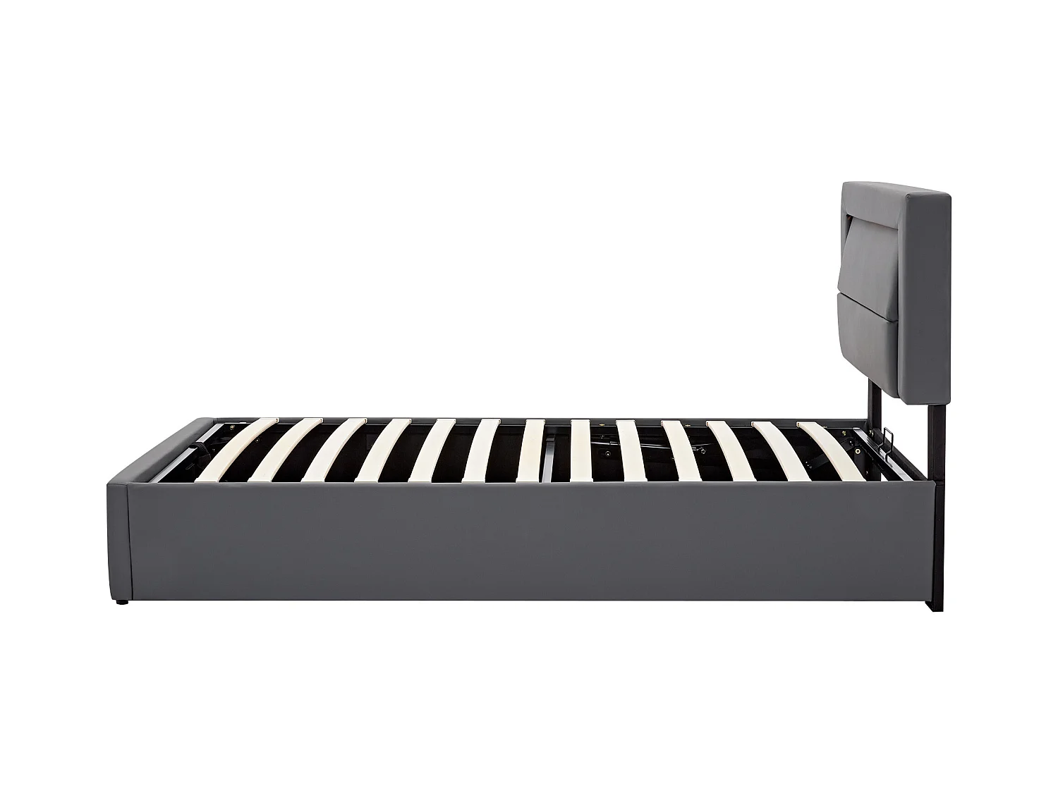 Lit coffre 140x200 cm - Lit adulte avec port USB et éclairage LED - velours beige - sans matelas