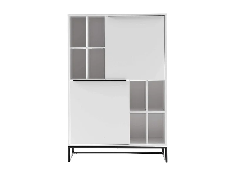 Vaisselier / Buffet coloris blanc mat - Longueur 100 x Hauteur 149 x Profondeur 40 cm