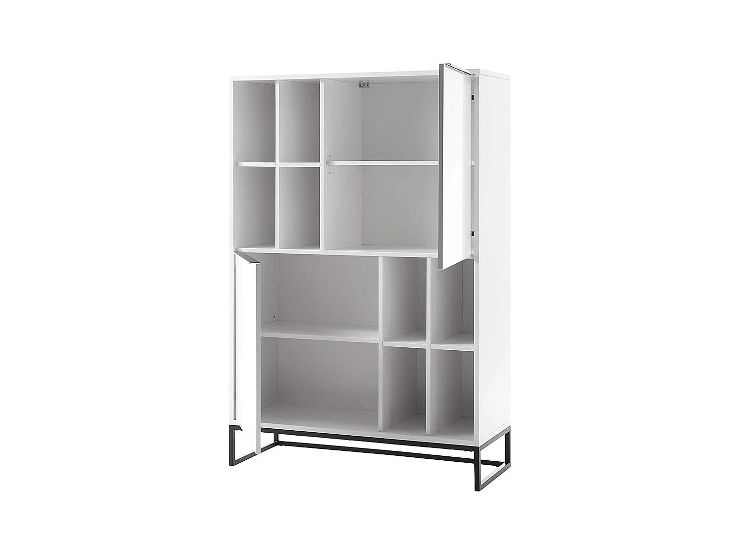 Vaisselier / Buffet coloris blanc mat - Longueur 100 x Hauteur 149 x Profondeur 40 cm