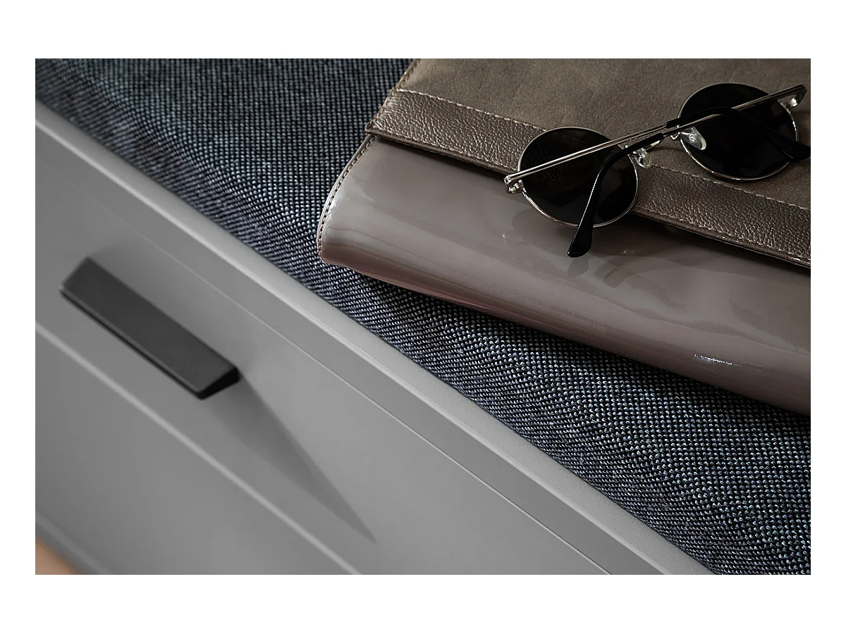 Banc de vestiaire coloris gris antique - Longueur 90 x Hauteur 47 x Profondeur 38 cm