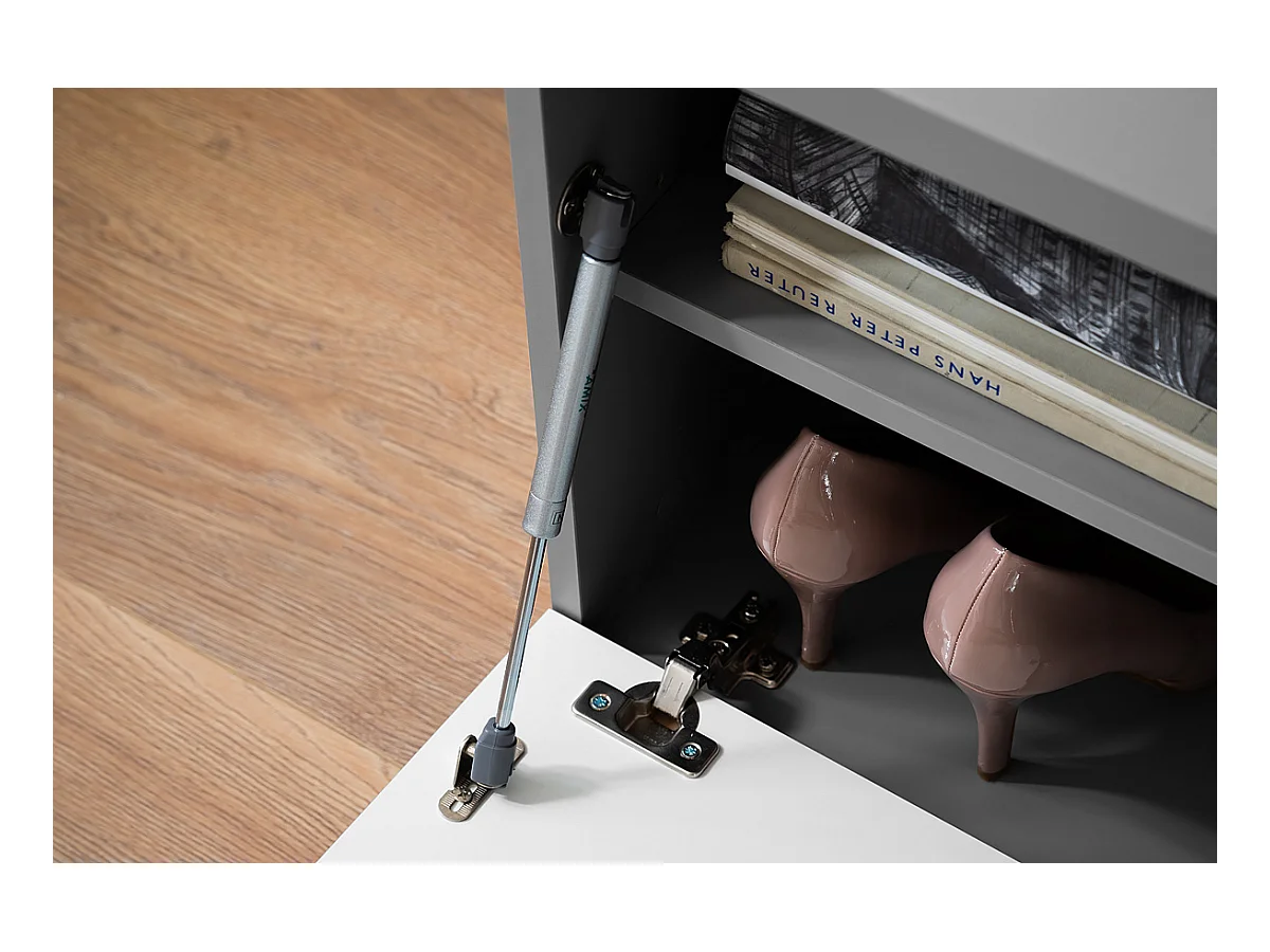 Banc de vestiaire coloris gris antique - Longueur 90 x Hauteur 47 x Profondeur 38 cm