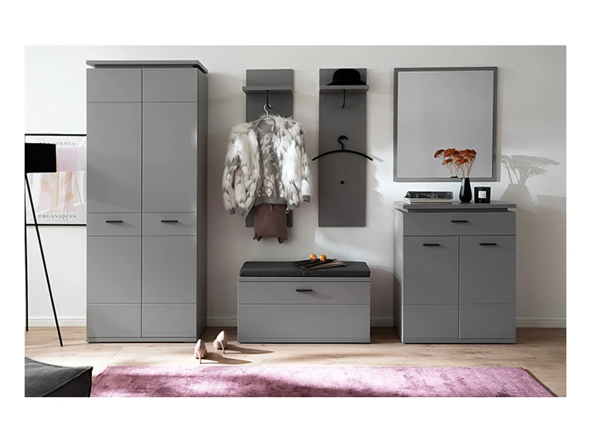 Banc de vestiaire coloris gris antique - Longueur 90 x Hauteur 47 x Profondeur 38 cm