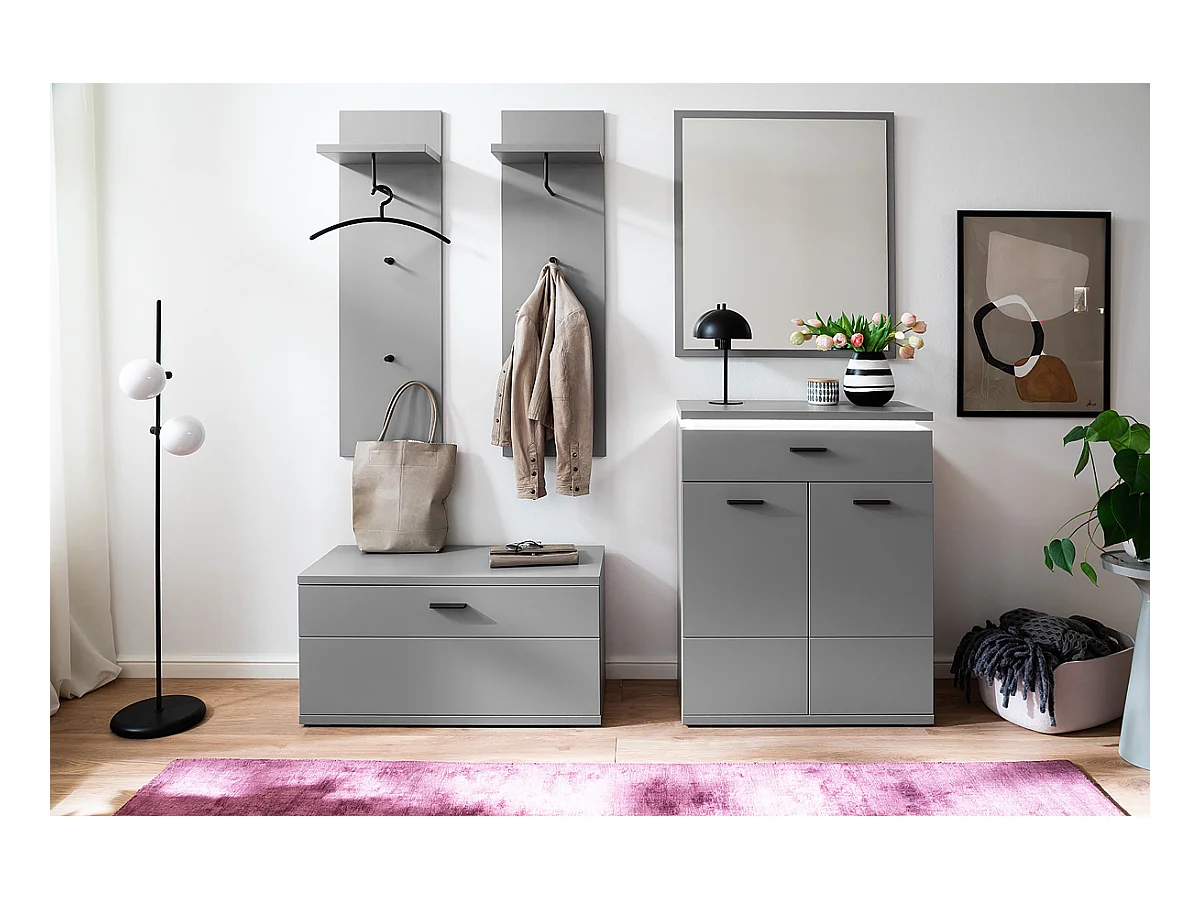 Banc de vestiaire coloris gris antique - Longueur 90 x Hauteur 47 x Profondeur 38 cm