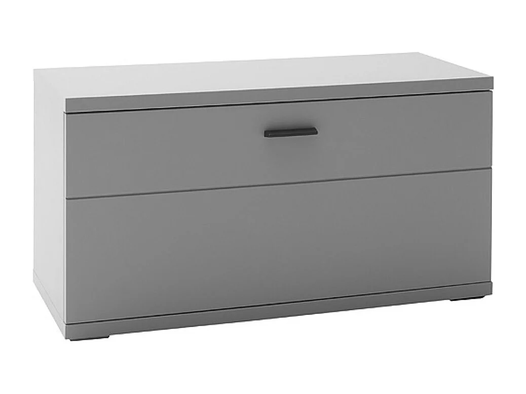 Banc de vestiaire coloris gris antique - Longueur 90 x Hauteur 47 x Profondeur 38 cm