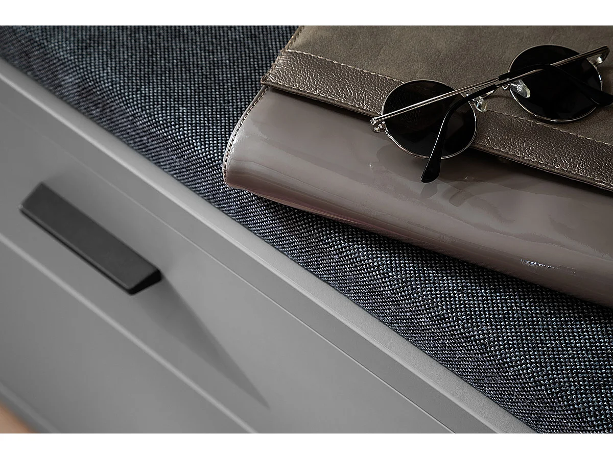 Banc de vestiaire coloris gris antique - Longueur 90 x Hauteur 47 x Profondeur 38 cm