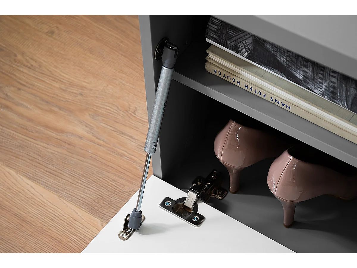 Banc de vestiaire coloris gris antique - Longueur 90 x Hauteur 47 x Profondeur 38 cm