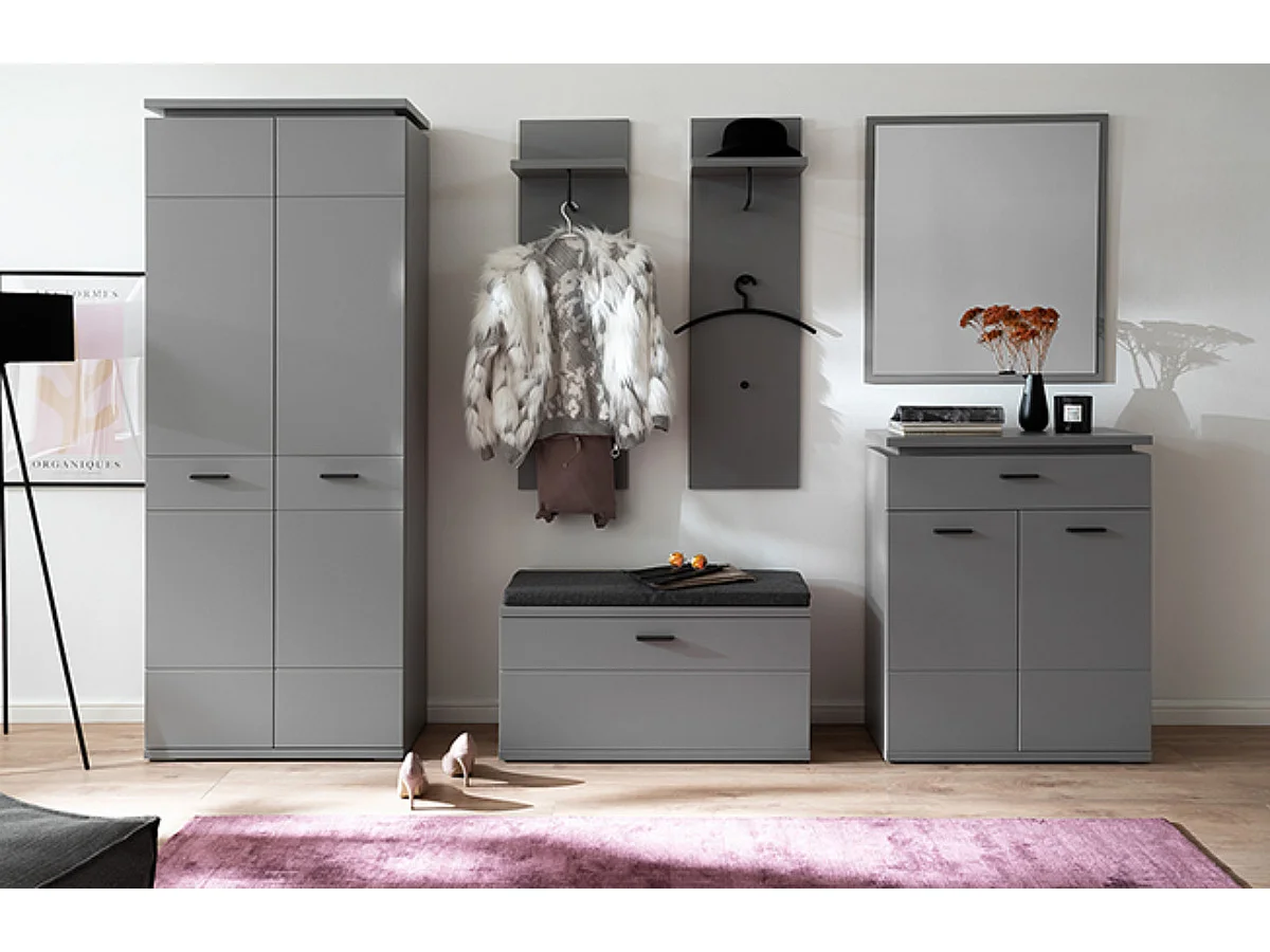 Banc de vestiaire coloris gris antique - Longueur 90 x Hauteur 47 x Profondeur 38 cm