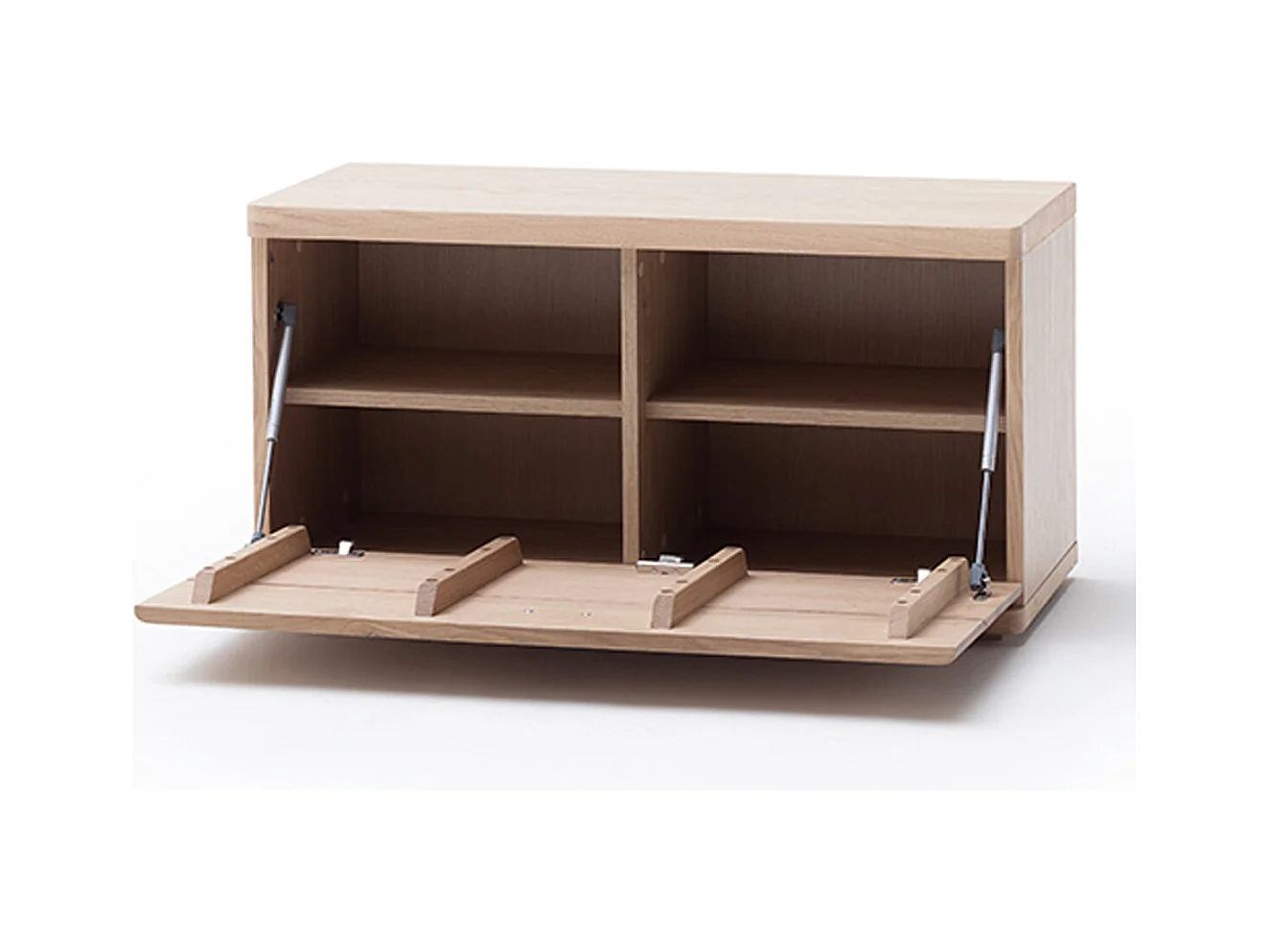 Banc / Banquette en bois coloris chêne sombre - L.90 x H.47 x P.38 cm