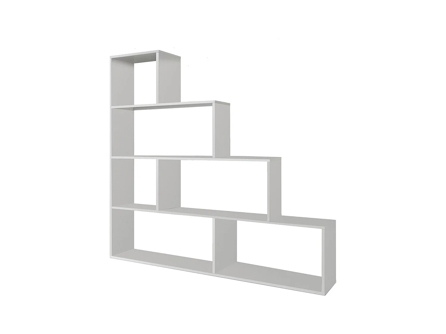 Libreria scaffale multiuso BIANCA con ripiani 145 X 29 X 145 cm salone studio camera - 002255BO