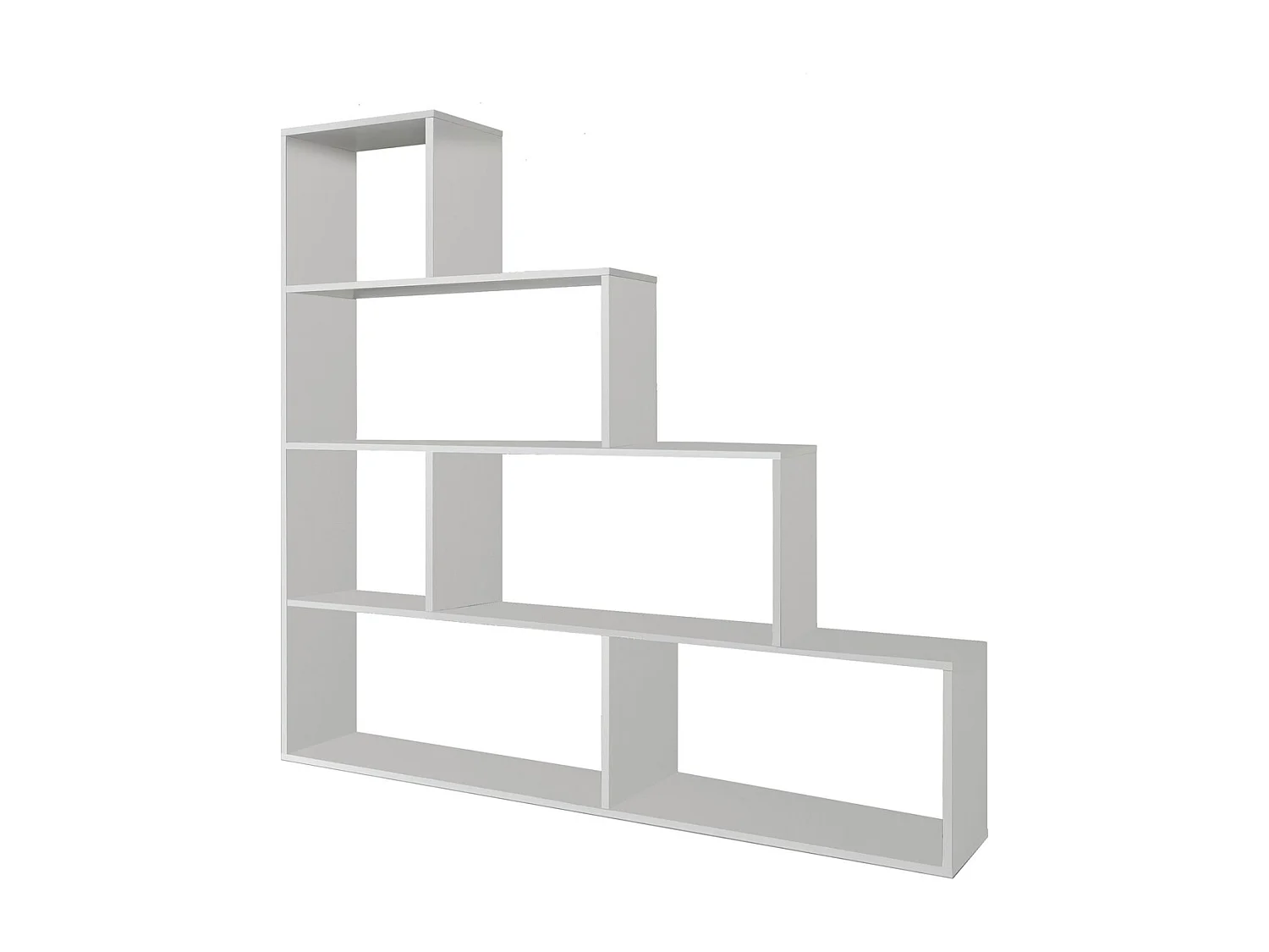 Libreria scaffale multiuso BIANCA con ripiani 145 X 29 X 145 cm salone studio camera - 002255BO