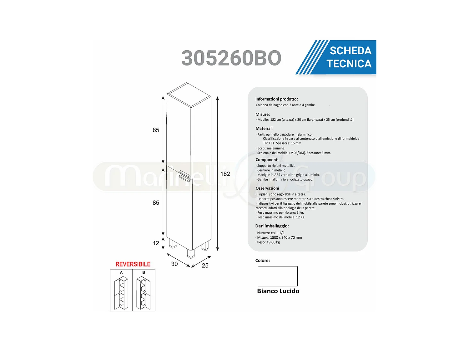 Colonna Con Due Ante Fiordaliso - 305260bo