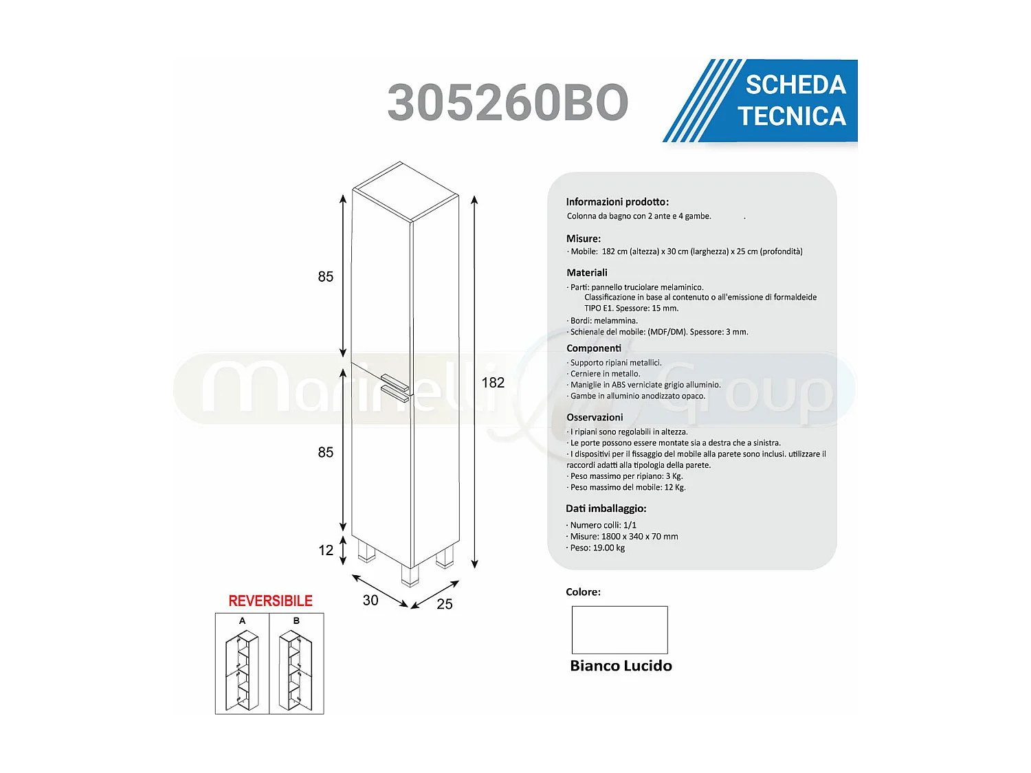 Colonna Con Due Ante Fiordaliso - 305260bo