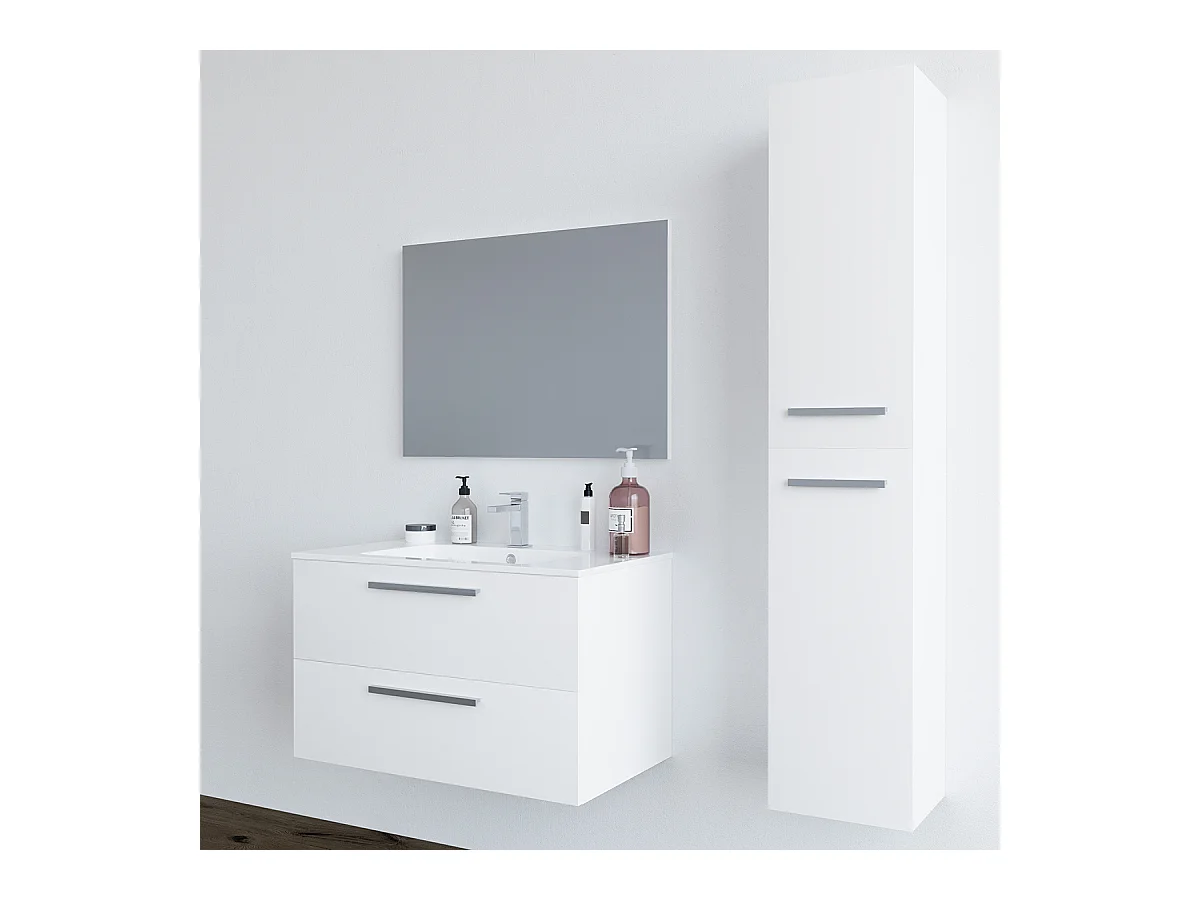 Colonna bagno Con Due Ante bianco lucido - 305465bo