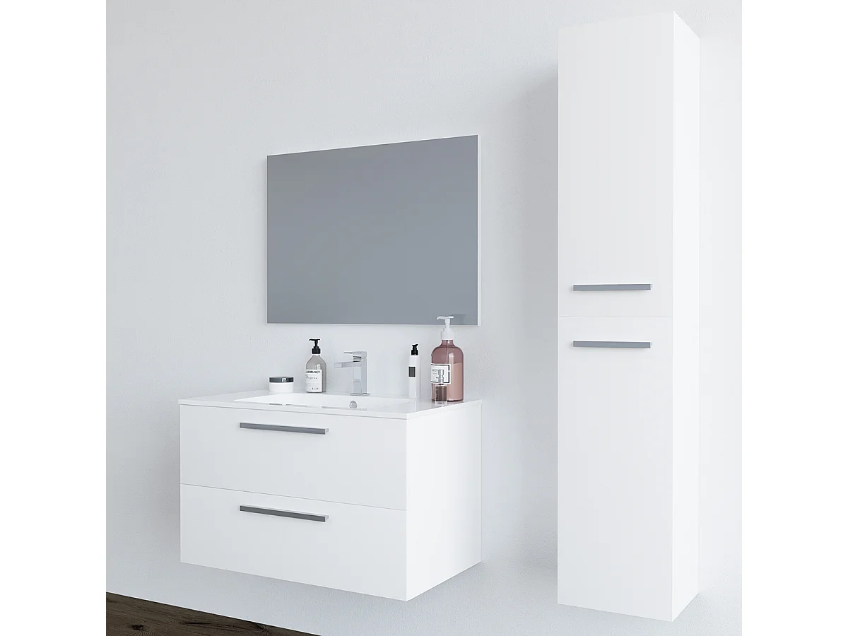 Colonna bagno Con Due Ante bianco lucido - 305465bo