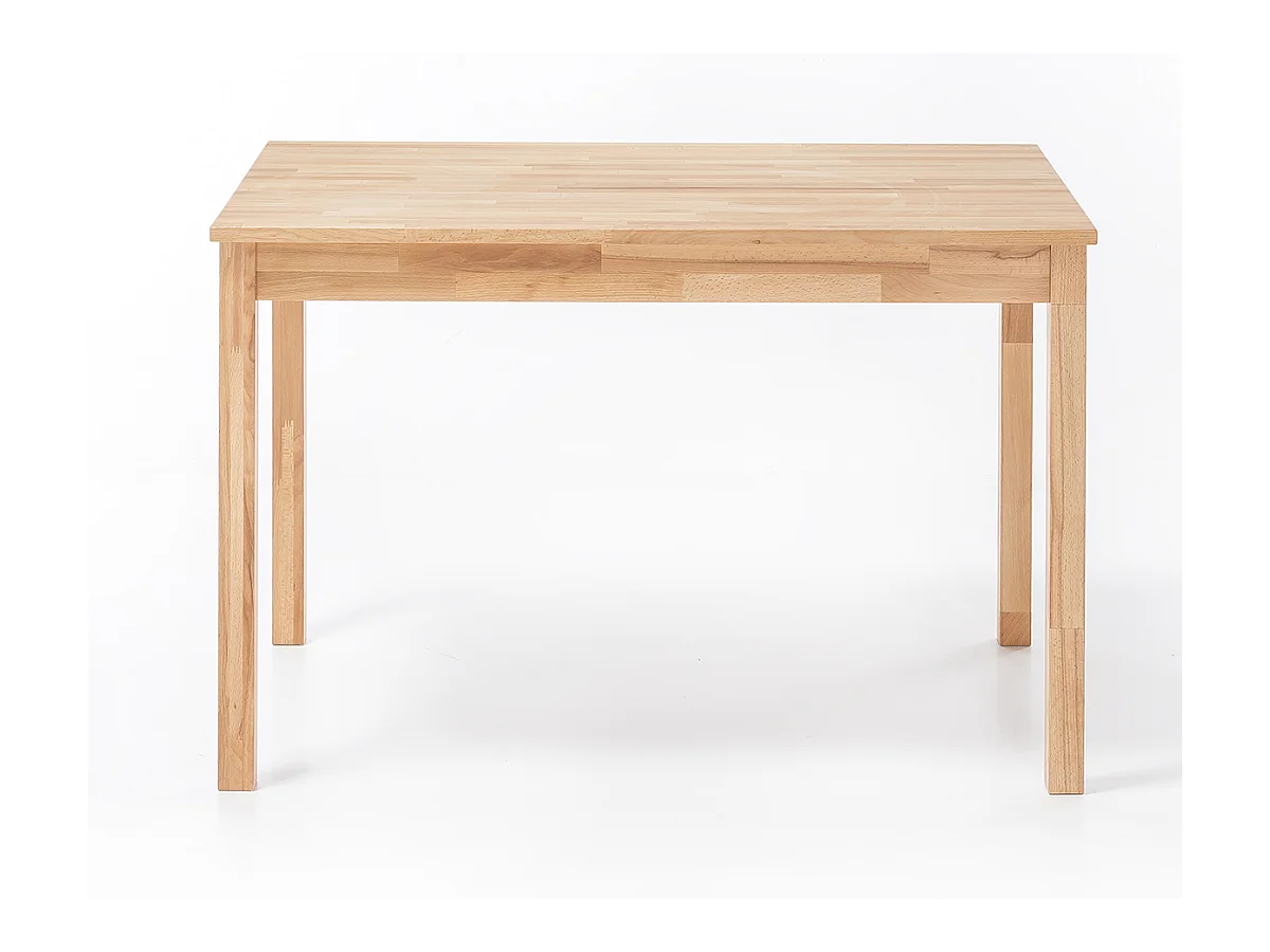 Table de salle à manger en bois hêtre massif huilé coloris naturel - longueur 110 x hauteur 76 x profondeur 70 cm