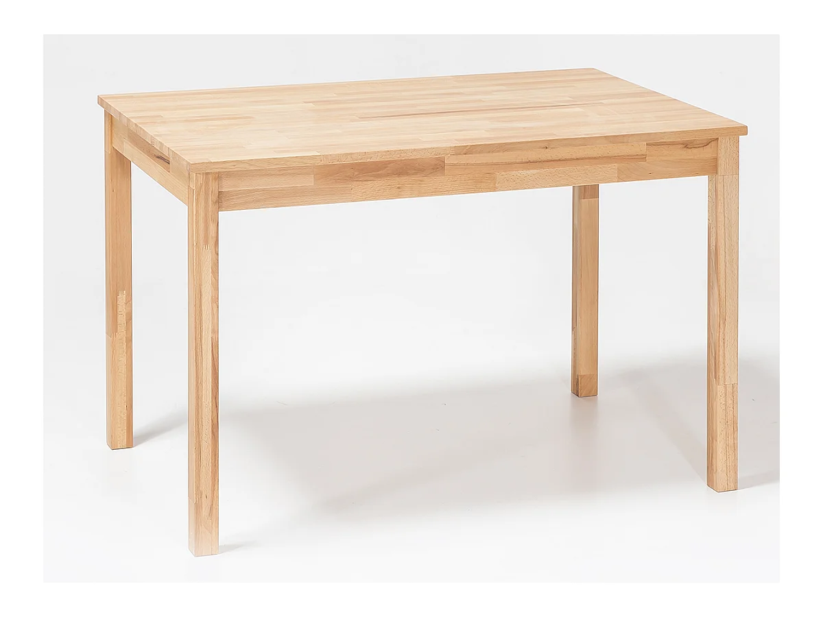 Table de salle à manger en bois hêtre massif huilé coloris naturel - longueur 110 x hauteur 76 x profondeur 70 cm