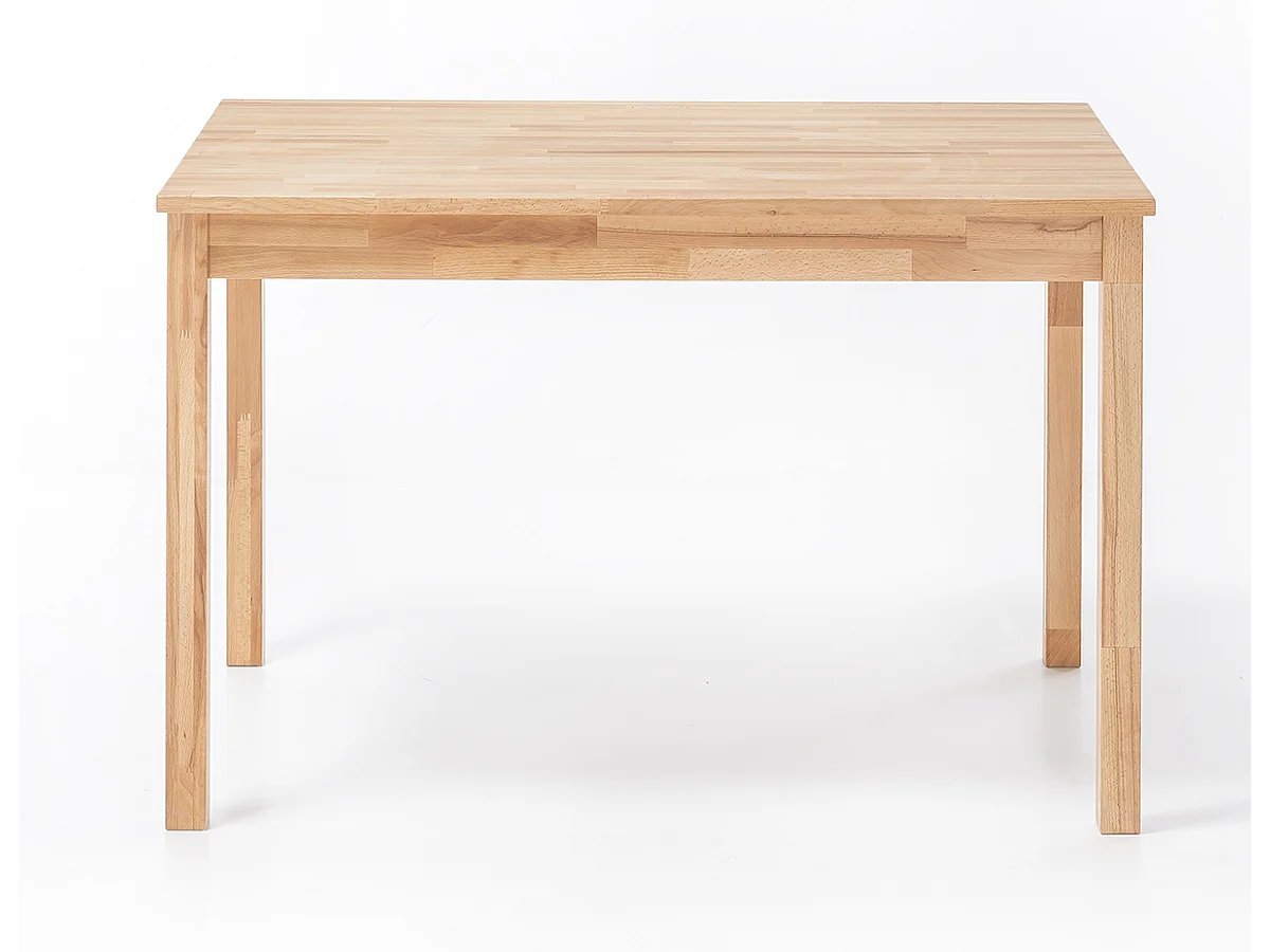 Table de salle à manger en bois hêtre massif huilé coloris naturel - longueur 110 x hauteur 76 x profondeur 70 cm