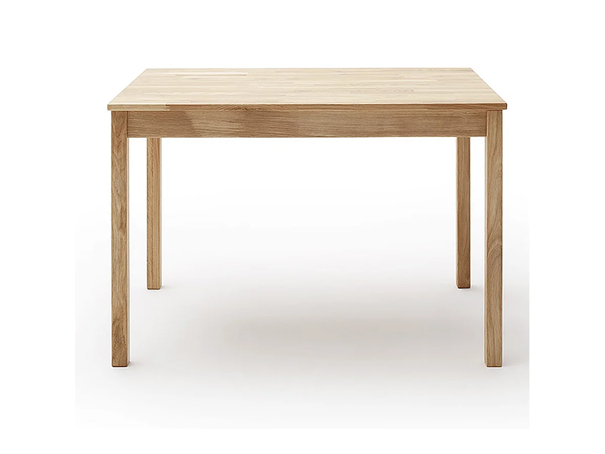 Table de salle à manger en bois hêtre massif huilé coloris chêne sauvage - longueur 110 x hauteur 76 x profondeur 70 cm