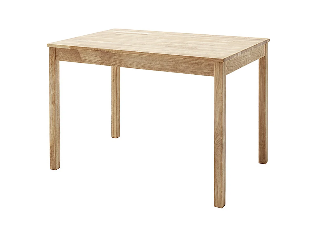 Table de salle à manger en bois hêtre massif huilé coloris chêne sauvage - longueur 110 x hauteur 76 x profondeur 70 cm