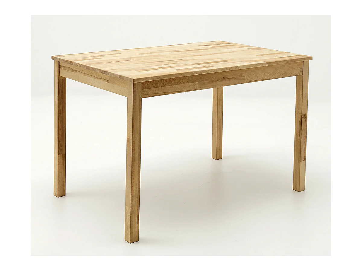Table de salle à manger en bois hêtre massif huilé coloris chêne sauvage - longueur 110 x hauteur 76 x profondeur 70 cm