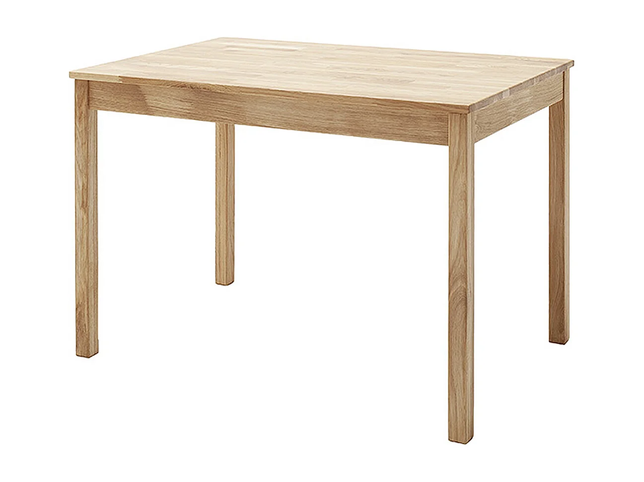 Table de salle à manger en bois hêtre massif huilé coloris chêne sauvage - longueur 110 x hauteur 76 x profondeur 70 cm