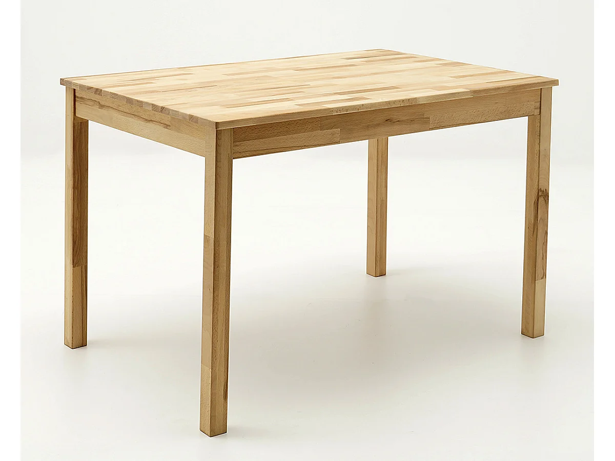 Table de salle à manger en bois hêtre massif huilé coloris chêne sauvage - longueur 110 x hauteur 76 x profondeur 70 cm