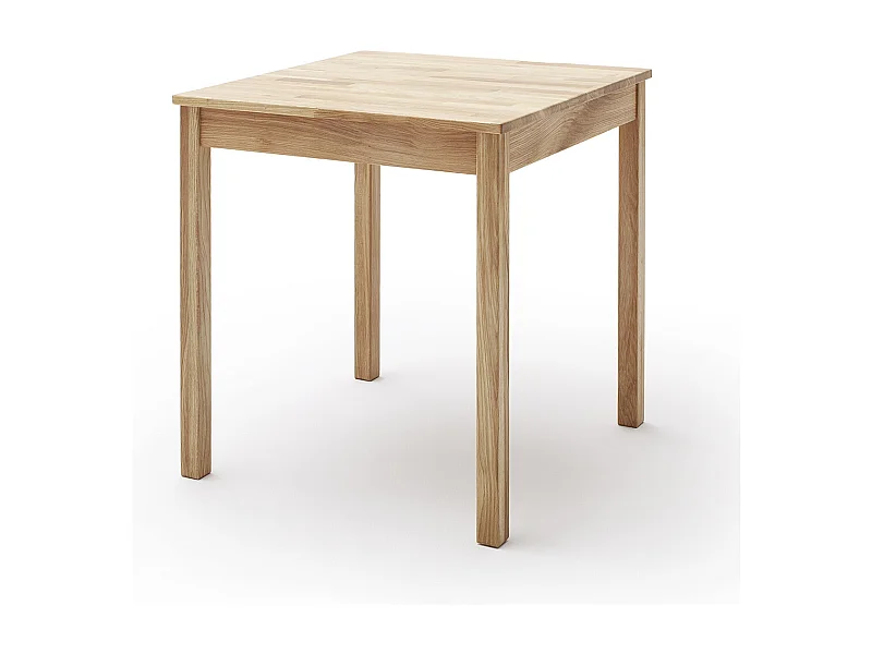 Table de salle à manger en bois hêtre massif huilé coloris chêne sauvage - longueur 70 x hauteur 76 x profondeur 70 cm