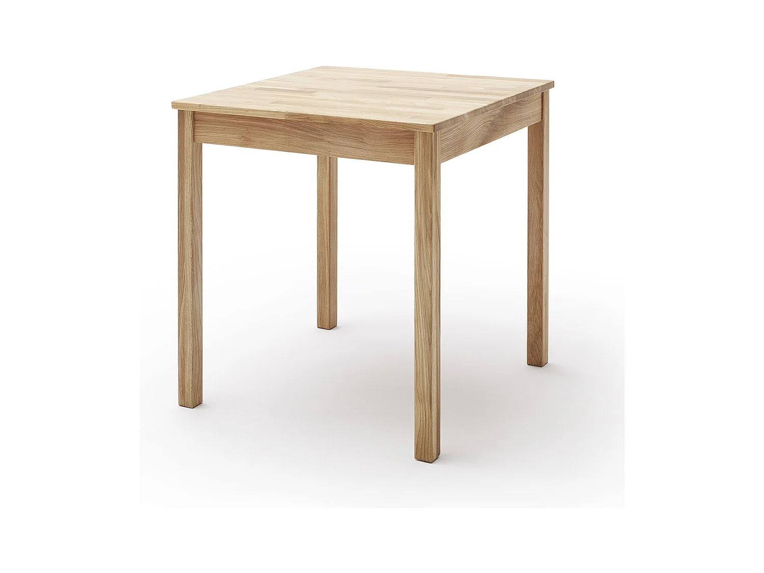 Table de salle à manger en bois hêtre massif huilé coloris chêne sauvage - longueur 70 x hauteur 76 x profondeur 70 cm