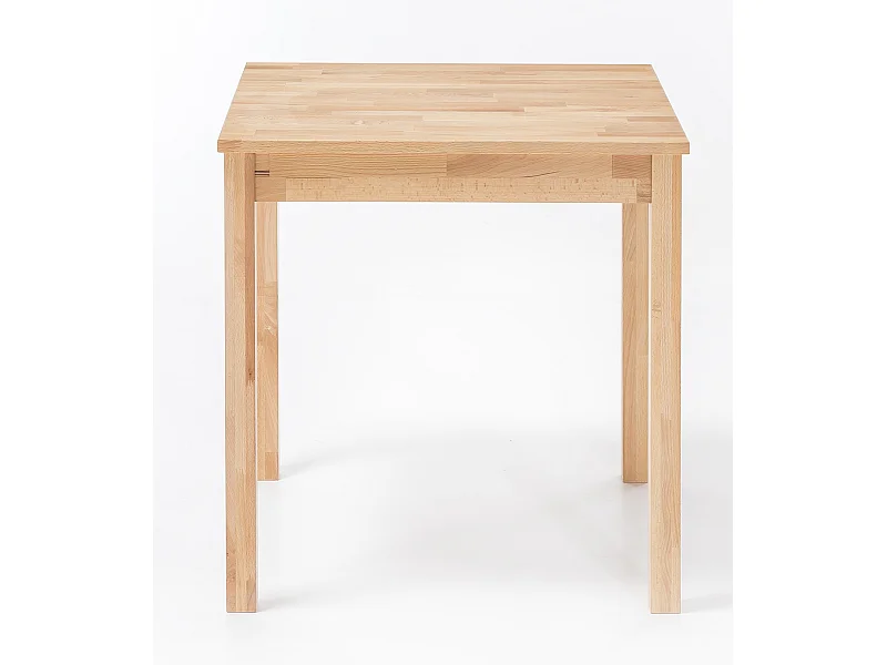 Table de salle à manger en bois hêtre massif huilé coloris naturel - longueur 50 x hauteur 76 x profondeur 70 cm