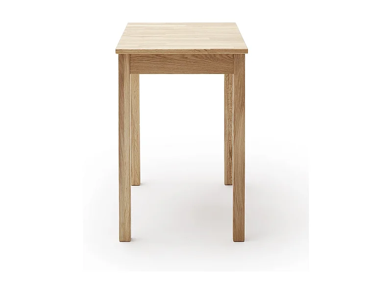 Table de salle à manger en bois hêtre massif huilé coloris chêne sauvage - longueur 50 x hauteur 76 x profondeur 70 cm